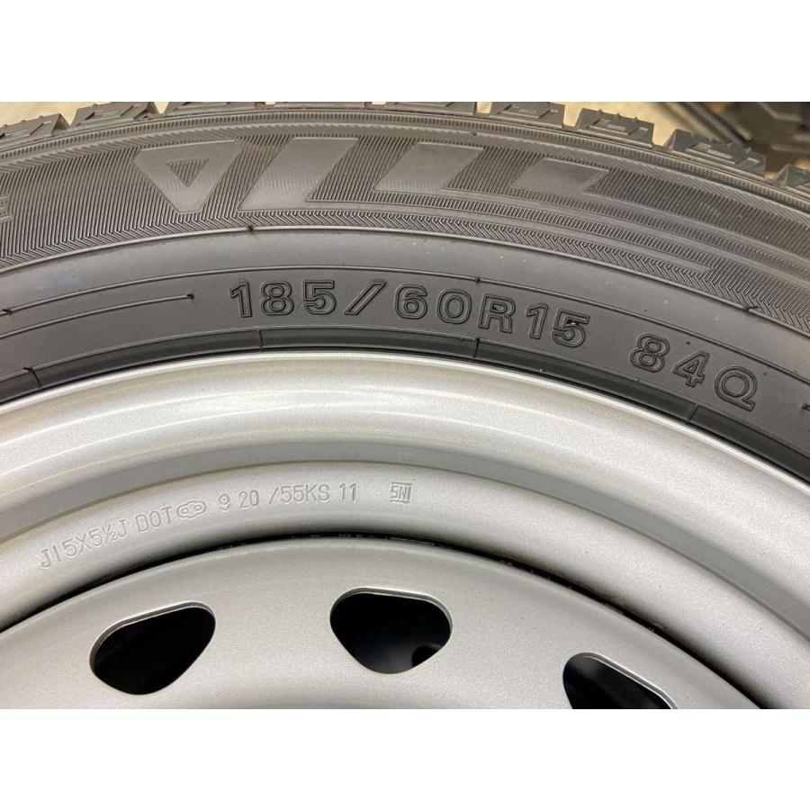 中古タイヤ スタッドレスタイヤ ホイールセット 4本セット 185/60R15  キャロウィン R6 15x5.5 100/114.3-4穴 DUNLOP  03 | DUNLOP | 09