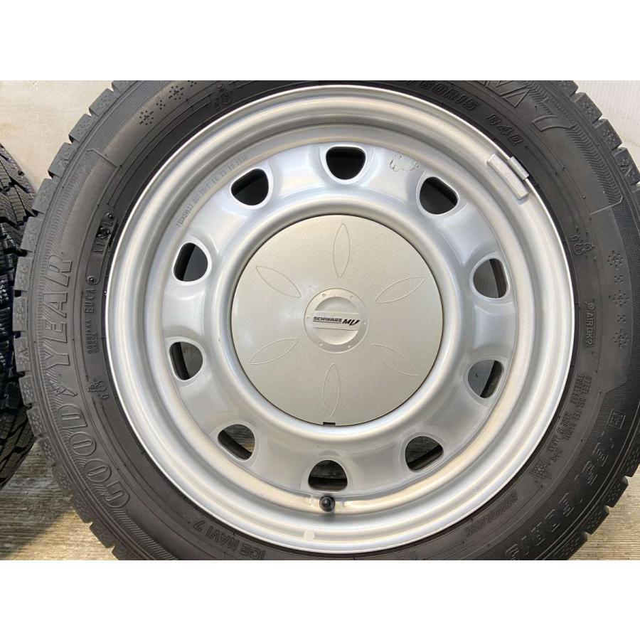中古タイヤ スタッドレスタイヤ ホイールセット 4本セット 185/60R15  　 SCHWARZ MV 15x5.5  100/114.3-4穴 グッドイヤー アイスナビ7 | グッドイヤー | 03