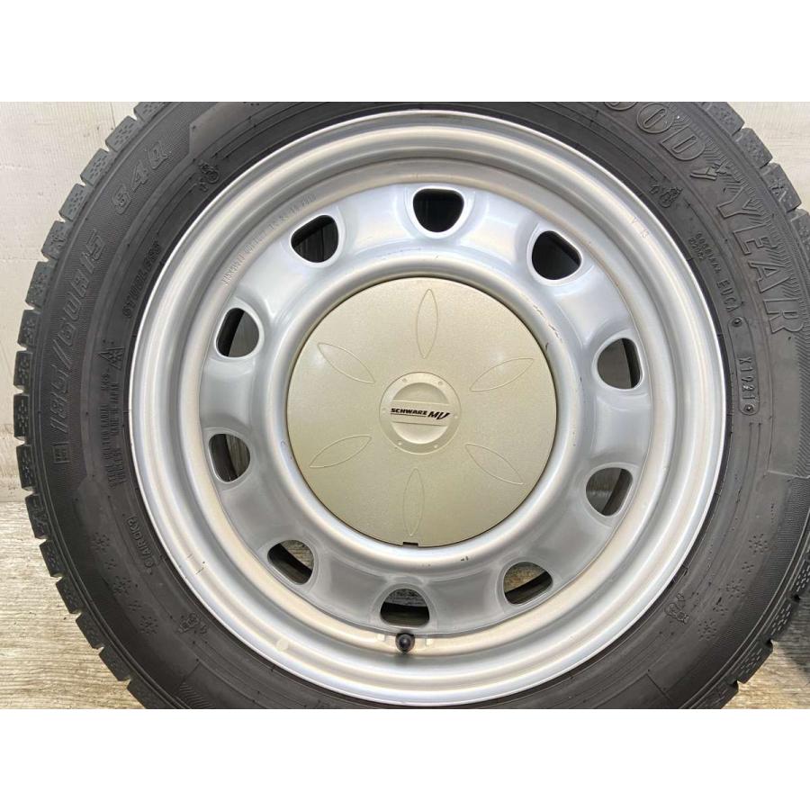 中古タイヤ スタッドレスタイヤ ホイールセット 4本セット 185/60R15  　 SCHWARZ MV 15x5.5  100/114.3-4穴 グッドイヤー アイスナビ7 | グッドイヤー | 04