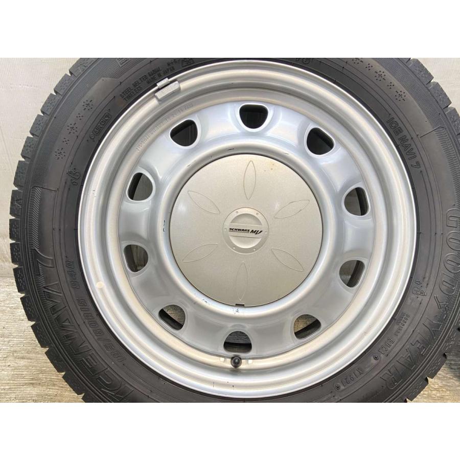 中古タイヤ スタッドレスタイヤ ホイールセット 4本セット 185/60R15  　 SCHWARZ MV 15x5.5  100/114.3-4穴 グッドイヤー アイスナビ7 | グッドイヤー | 05