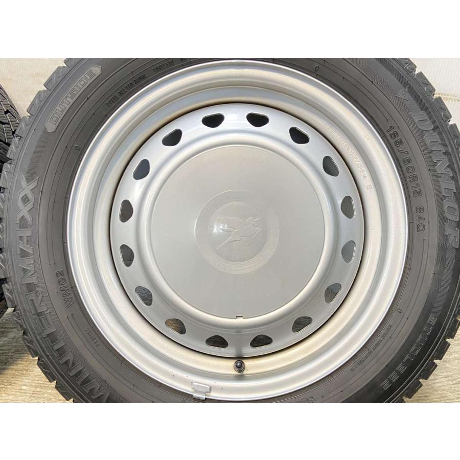中古タイヤ スタッドレスタイヤ ホイールセット 4本セット 185/60R15  キャロウィン R6 15x5.5 100/114.3-4穴 DUNLOP  WM02 | DUNLOP | 05