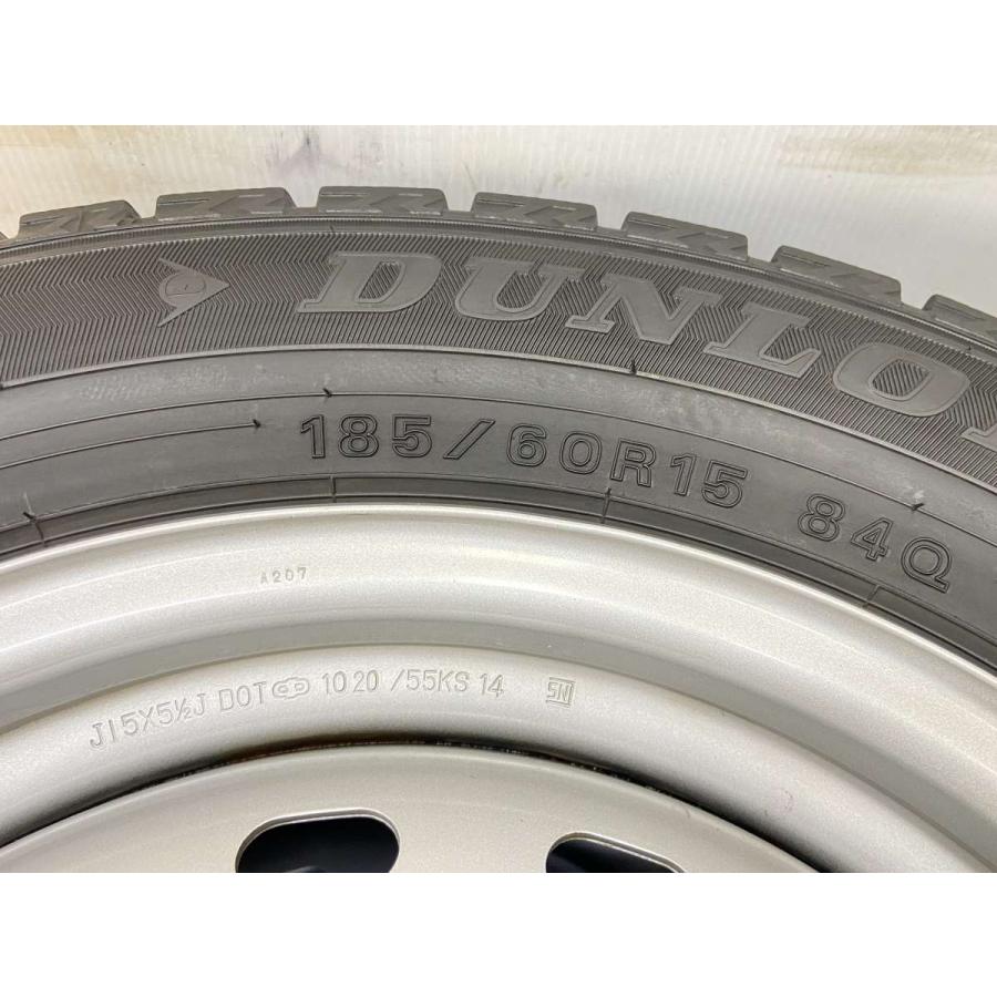 中古タイヤ スタッドレスタイヤ ホイールセット 4本セット 185/60R15  キャロウィン R6 15x5.5 100/114.3-4穴 DUNLOP  WM02 | DUNLOP | 09