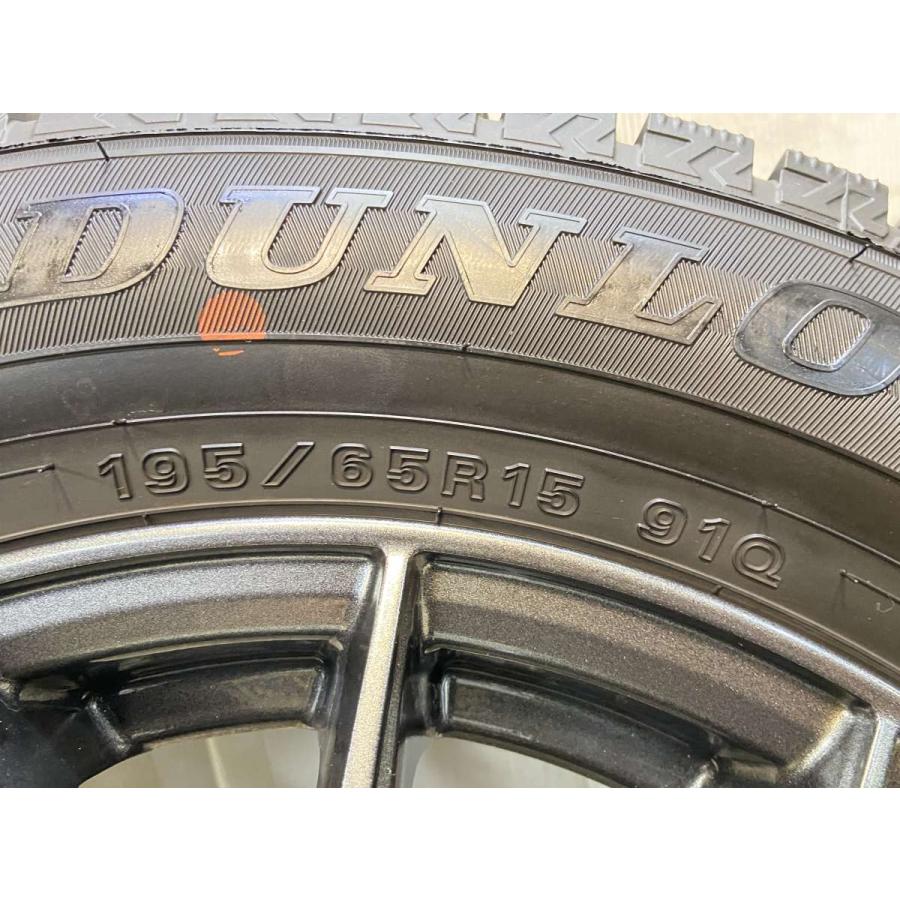 中古タイヤ スタッドレスタイヤ ホイールセット 4本セット 195/65R15  VELVA SPORT 15x5.5 42 100-4穴 DUNLOP ウィンターマックス WM02 | DUNLOP | 09