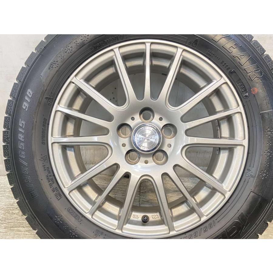中古タイヤ スタッドレスタイヤ ホイールセット 4本セット 195/65R15  　 ラブリオン 15x6.0 43 100-5穴 グッドイヤー アイスナビ 7 | グッドイヤー | 04