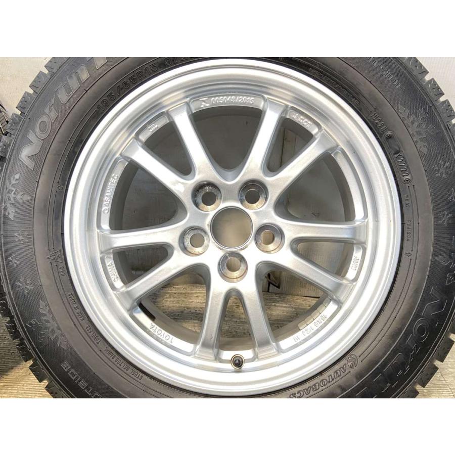 中古タイヤ スタッドレスタイヤ ホイールセット 4本セット 195/65R15  トヨタ純正  15x6.5 40 100-5穴 オートバックス ノーストレック N5 |  | 06
