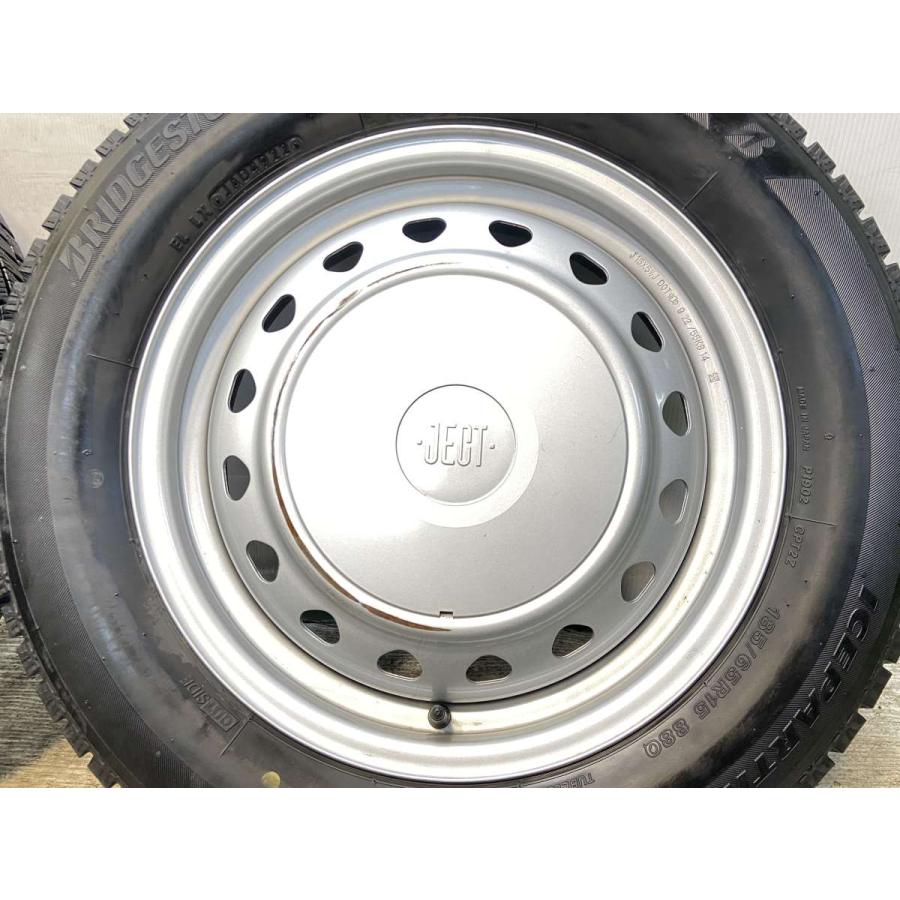 中古タイヤ スタッドレスタイヤ ホイールセット 4本セット 185/65R15  　 JECT S7 15x5.5  100/114.3-4穴 ブリヂストン アイスパートナー2 | BRIDGESTONE | 05