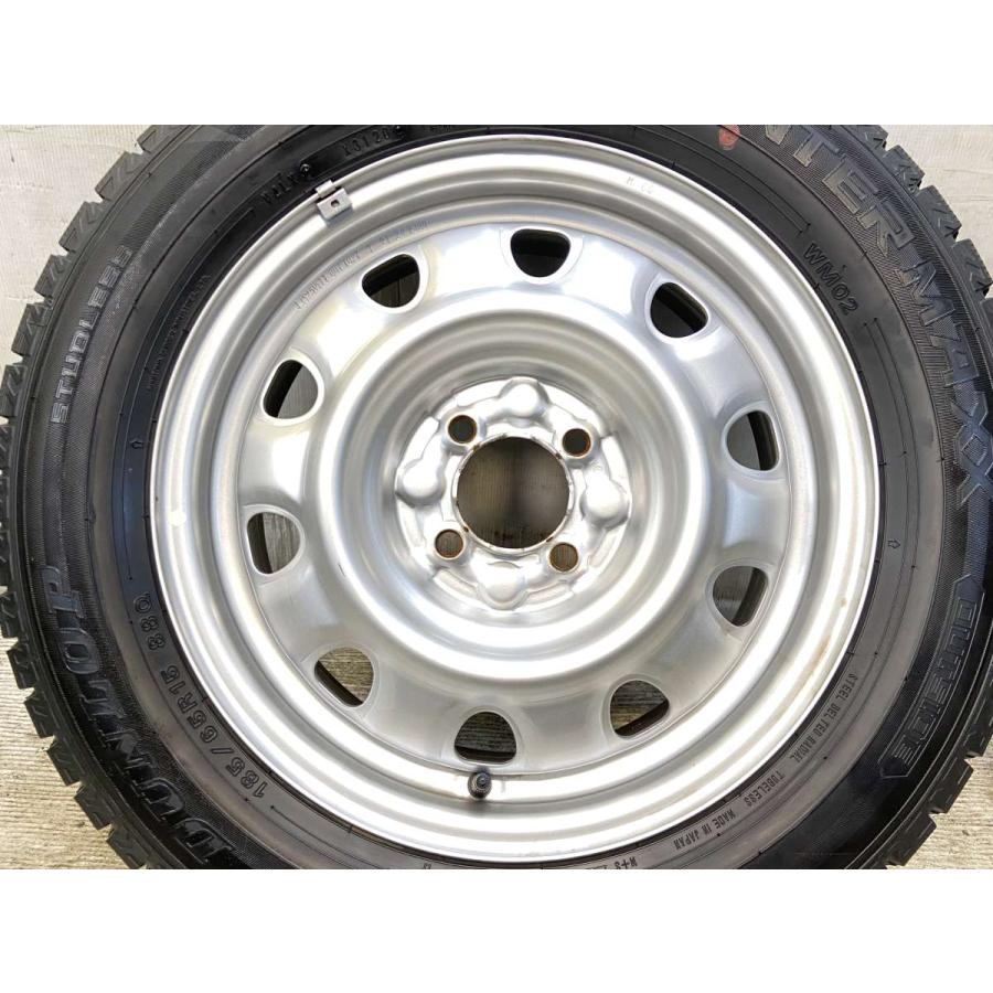 中古タイヤ スタッドレスタイヤ ホイールセット 4本セット 185/65R15  　 TOPY M60 15x5.5  100-4穴 ダンロップ ウィンターマックス WM02 | DUNLOP | 06