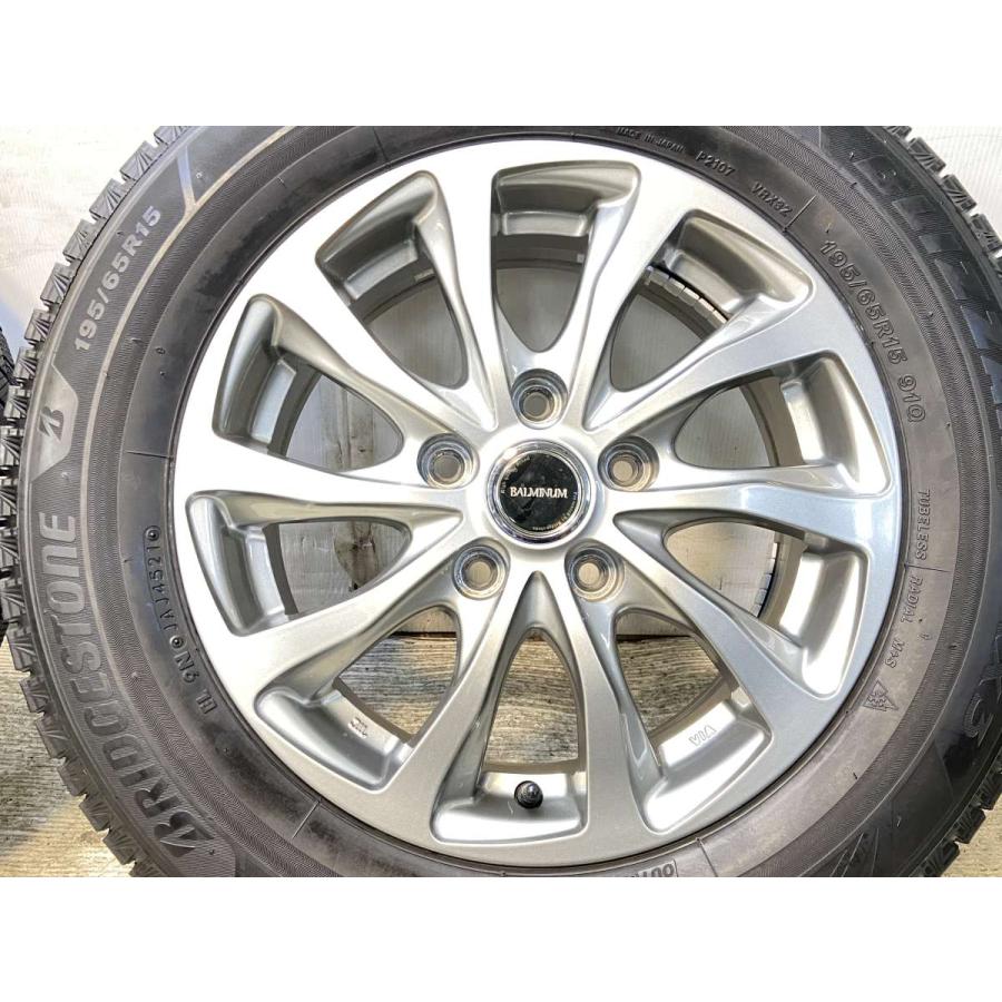 C*m様 ブリヂストン195/65R15&15インチアルミホイール　　 4本セッ BRIDGESTONE（ブリヂストン） 中古タイヤ スタッドレスタイヤ ホイール