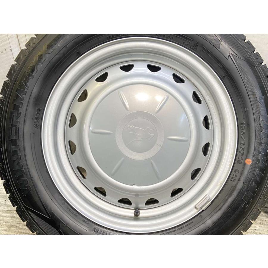 中古タイヤ スタッドレスタイヤ ホイールセット 4本セット 195/65R15  キャロウィン AP 15x6.0 100/114.3-5穴 DUNLOP  WM02 | DUNLOP | 05