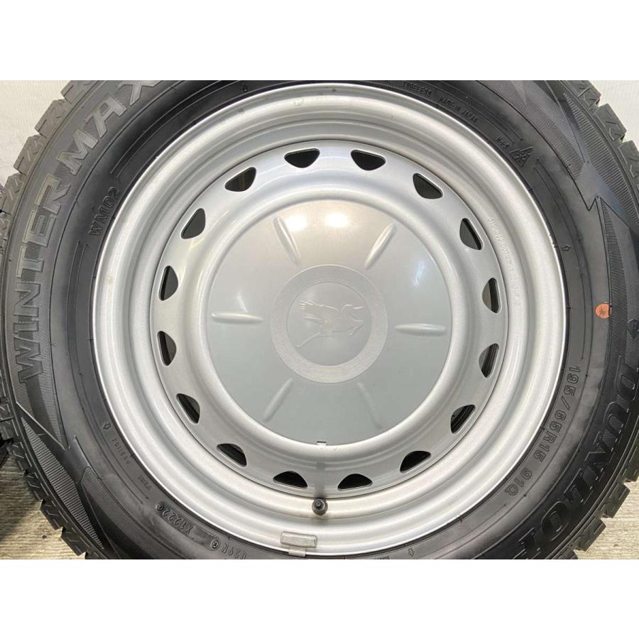 中古タイヤ スタッドレスタイヤ ホイールセット 4本セット 195/65R15  キャロウィン AP 15x6.0 100/114.3-5穴 DUNLOP  WM02 | DUNLOP | 06