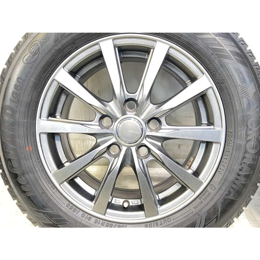 中古タイヤ スタッドレスタイヤ ホイールセット 4本セット 195/65R15  　 GRASS 15x6.0 53 114.3-5穴 ヨコハマ アイスガード iG60 | ヨコハマタイヤ | 03