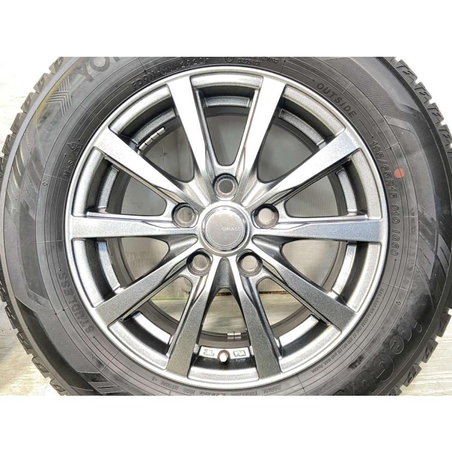中古タイヤ スタッドレスタイヤ ホイールセット 4本セット 195/65R15  　 GRASS 15x6.0 53 114.3-5穴 ヨコハマ アイスガード iG60 | ヨコハマタイヤ | 04