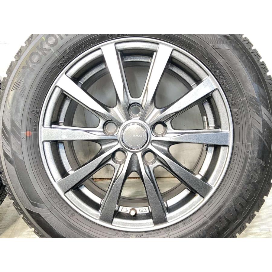 中古タイヤ スタッドレスタイヤ ホイールセット 4本セット 195/65R15  　 GRASS 15x6.0 53 114.3-5穴 ヨコハマ アイスガード iG60 | ヨコハマタイヤ | 05