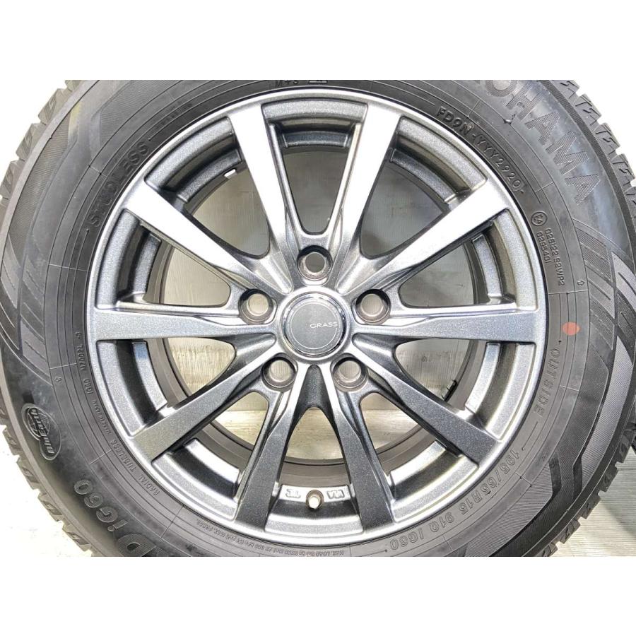 中古タイヤ スタッドレスタイヤ ホイールセット 4本セット 195/65R15  　 GRASS 15x6.0 53 114.3-5穴 ヨコハマ アイスガード iG60 | ヨコハマタイヤ | 06