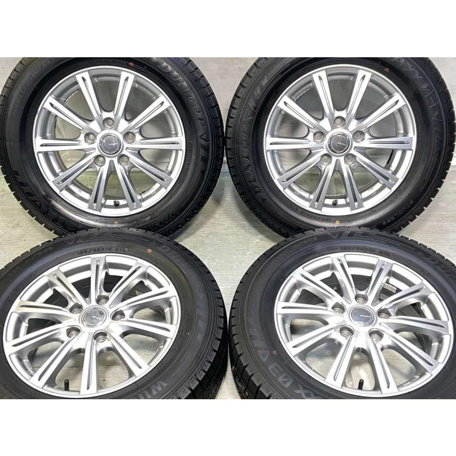 中古タイヤ スタッドレスタイヤ ホイールセット 4本セット 195/65R15  　 MILLOUS 15x6.0 53 114.3-5穴 ダンロップ ウィンターマックス 03 | DUNLOP