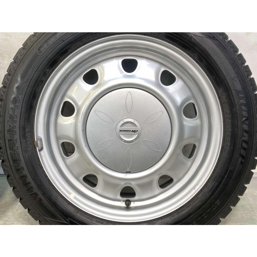中古タイヤ スタッドレスタイヤ ホイールセット 4本セット 175/65R15  SCHWARZ V13 15x5.5 42 100/114.3-4穴 DUNLOP  WM02 | DUNLOP | 04