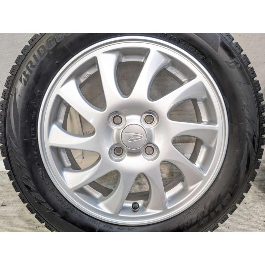 中古タイヤ スタッドレスタイヤ ホイールセット 4本セット 165/65R15  ダイハツ純正  15x4.5 45 100-4穴 ブリヂストン ブリザック VRX2 | BRIDGESTONE | 03