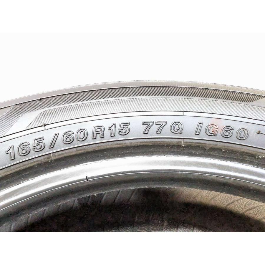 ヨコハマアイスガード60 165/60R15　2019年製　4本　中古 ヨコハマタイヤ（YOKOHAMA TIRE） 中古タイヤ スタッドレスタイヤ 4本