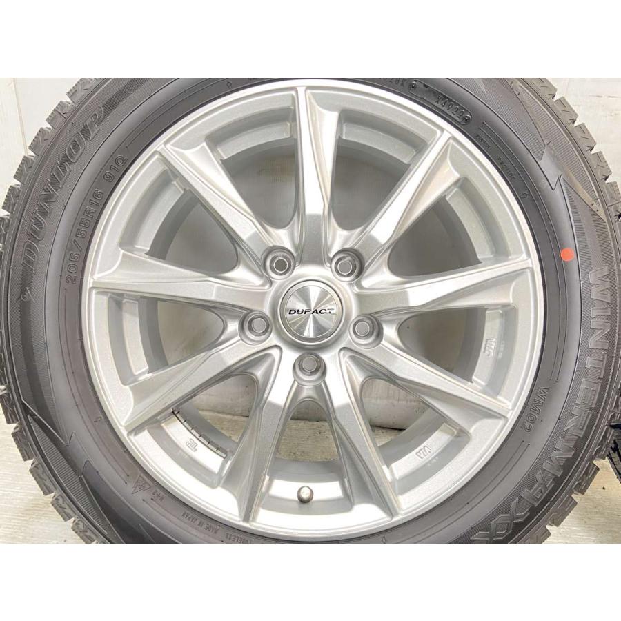 DUNLOP 中古タイヤ スタッドレスタイヤ ホイールセット 4本セット 205 
