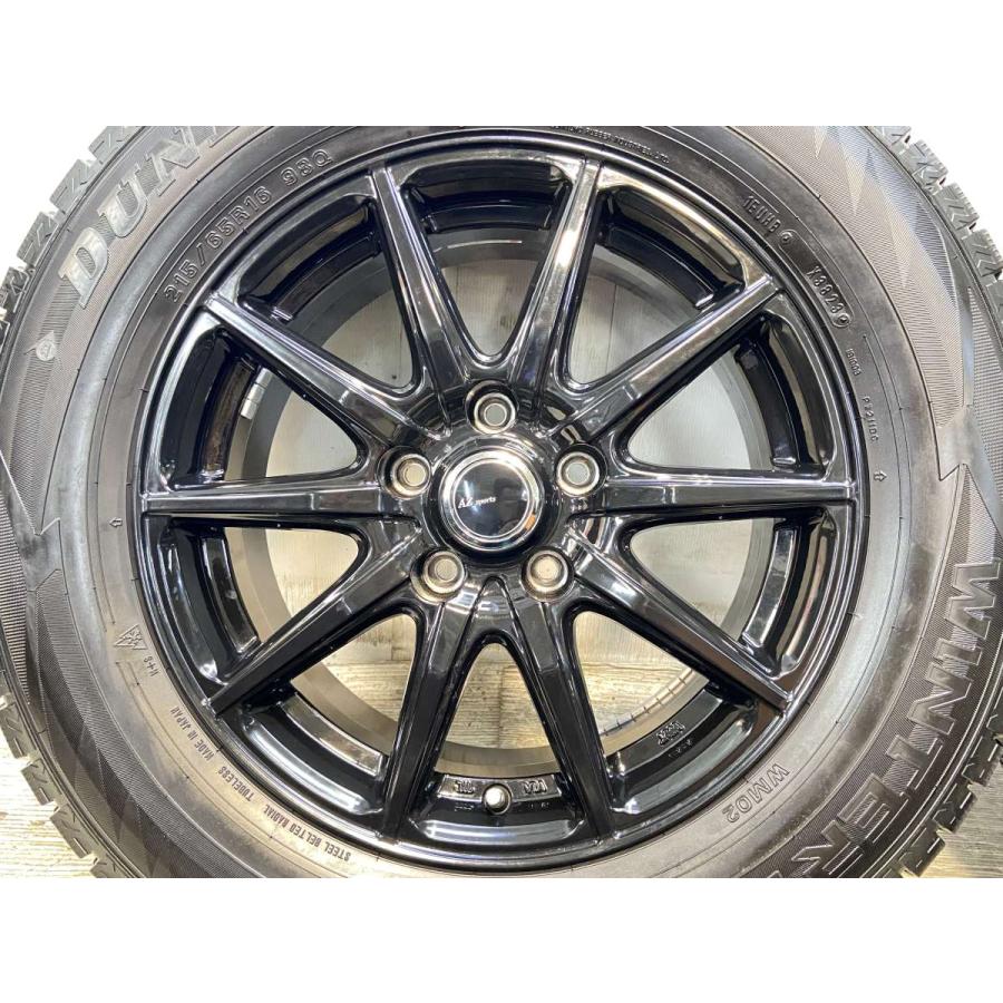 DUNLOP 中古タイヤ スタッドレスタイヤ ホイールセット 4本セット 215