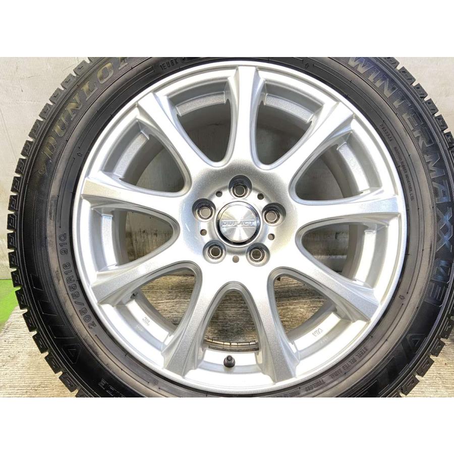 DUNLOP 205/55R16 スタッドレスタイヤ ホイールセット DUNLOP（ダンロップ） 中古タイヤ スタッドレスタイヤ ホイールセット