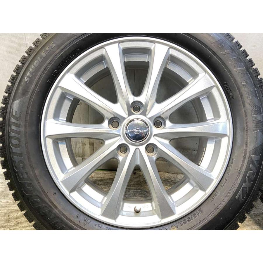 ■中古★ブリヂストンGIRO NS6★16インチスタッドレスタイヤ＆ホイール 4本セット★ブリジストン215/55R16 7J 100/114.3マルチ BRIDGESTONE（ブリヂストン） 中古タイヤ スタッドレスタイヤ ホイール