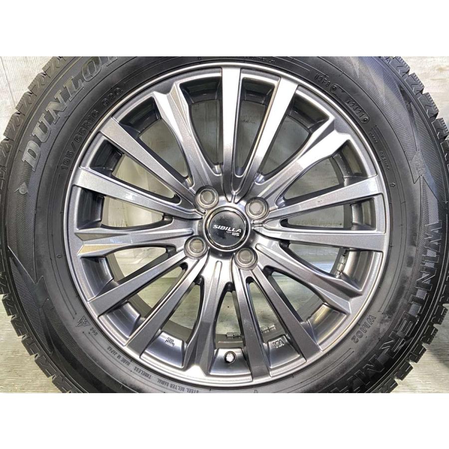 スタッドレスタイヤ DUNLOP 155/65R13 millous アルミホイール DUNLOP（ダンロップ） 中古タイヤ スタッドレスタイヤ ホイールセット