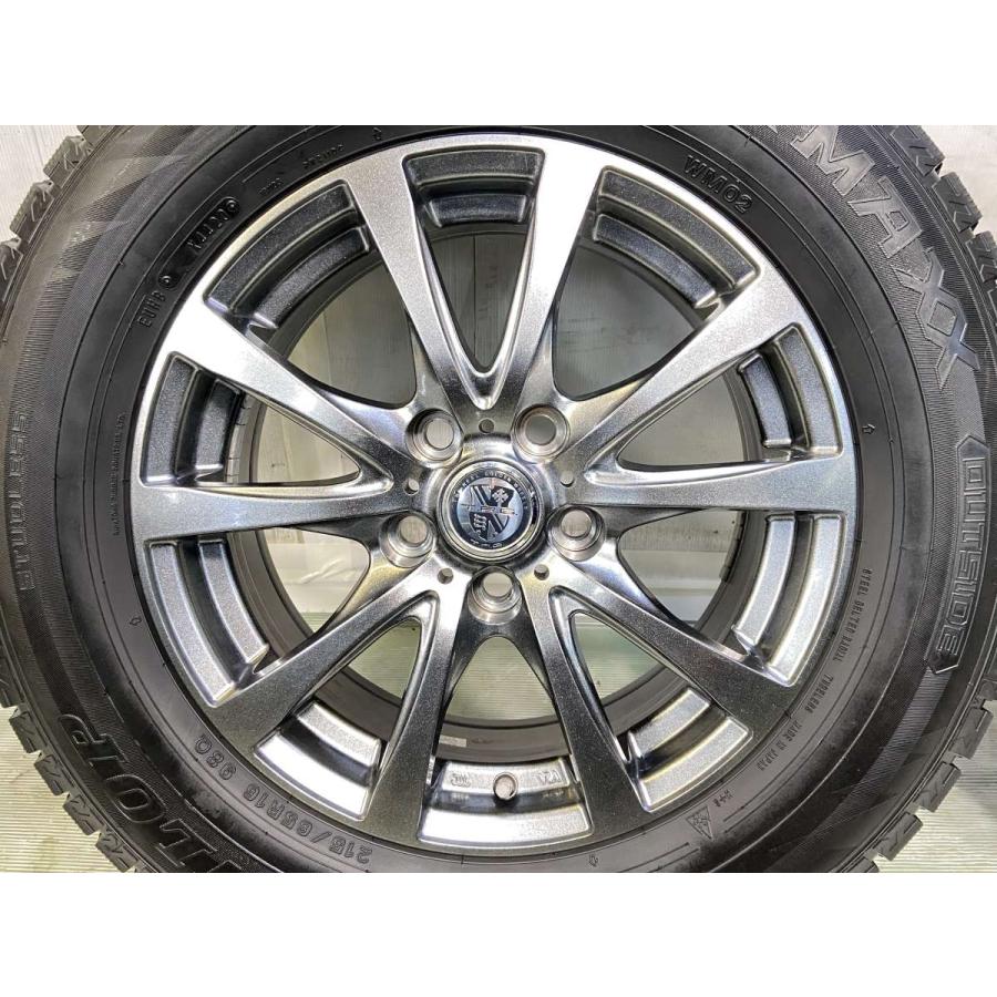 中古タイヤ スタッドレスタイヤ ホイールセット 4本セット 215/65R16  　 TRG 16x6.5 39 114.3-5穴 ダンロップ ウィンターマックス WM02 | DUNLOP | 06