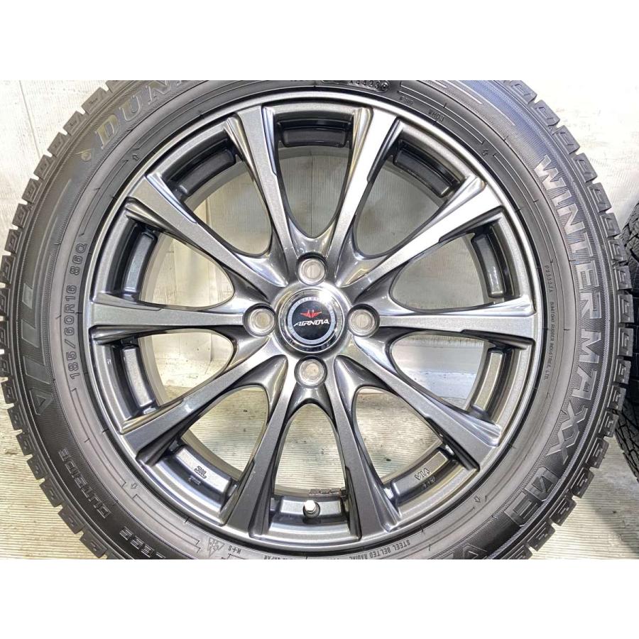 AIRNOVA ホイール付き　スタッドレスタイヤ　4本セット　16インチ DUNLOP（ダンロップ） 中古タイヤ スタッドレスタイヤ ホイールセット