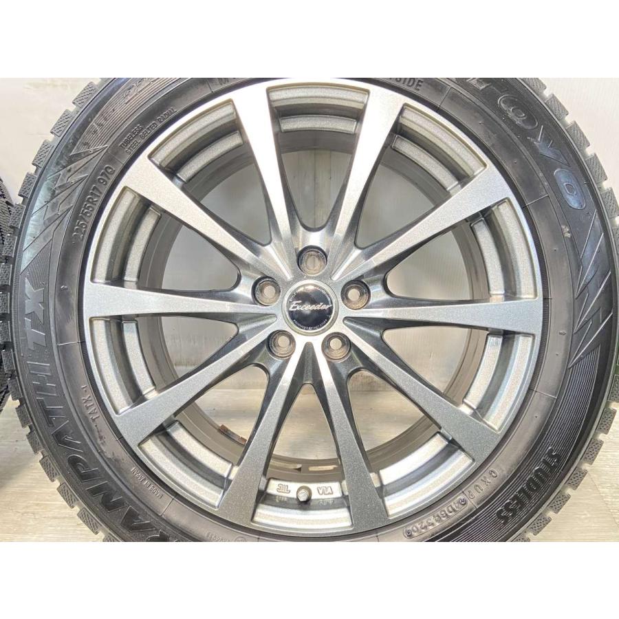 中古タイヤ スタッドレスタイヤ ホイールセット 4本セット 225/55R17  エクシーダー 17x7.0 50 100-5穴 TOYO ウインタートランパス TX | TOYO TIRES | 03