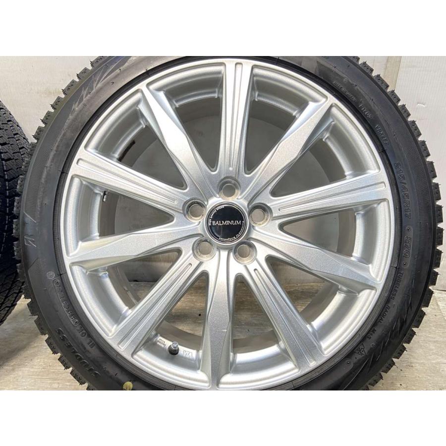 中古タイヤ スタッドレスタイヤ ホイールセット 4本セット 215/45R17  　 BALMINUM 17x7.0 50 100-5穴 ブリヂストン ブリザック VRX2 | BRIDGESTONE | 03