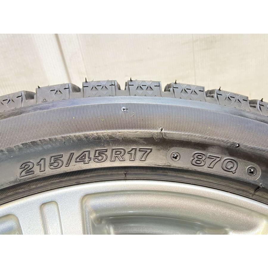 中古タイヤ スタッドレスタイヤ ホイールセット 4本セット 215/45R17  　 BALMINUM 17x7.0 50 100-5穴 ブリヂストン ブリザック VRX2 | BRIDGESTONE | 09