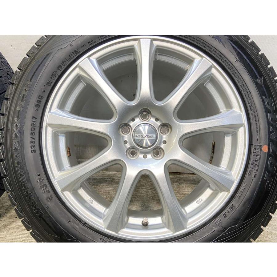 中古タイヤ スタッドレスタイヤ ホイールセット 4本セット 225/60R17  　 DUFACT 17x7.0 55 100-5穴 ダンロップ ウィンターマックス SJ8+ | DUNLOP | 03