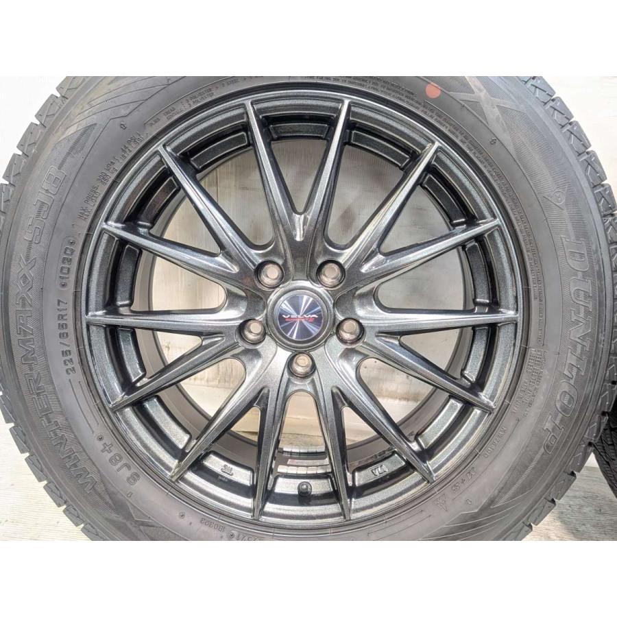 中古タイヤ スタッドレスタイヤ ホイールセット 4本セット 225/65R17  VELVA SPORT Z 17x7.0 48 114.3-5穴 DUNLOP  SJ8＋ | DUNLOP | 04