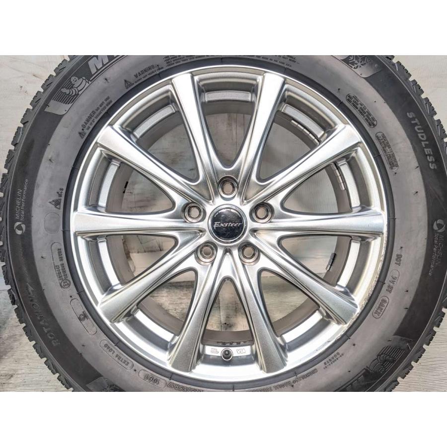 中古タイヤ スタッドレスタイヤ ホイールセット 4本セット 225/65R17  　 エクスター 17x7.0 38 114.3-5穴 ミシュラン X-ICE SNOW SUV | ミシュラン | 03