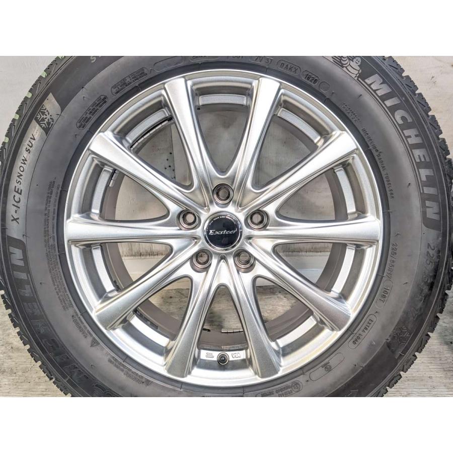 中古タイヤ スタッドレスタイヤ ホイールセット 4本セット 225/65R17  　 エクスター 17x7.0 38 114.3-5穴 ミシュラン X-ICE SNOW SUV | ミシュラン | 04