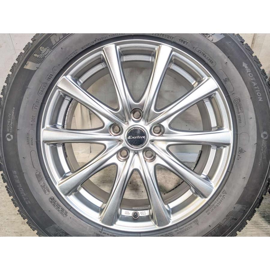 中古タイヤ スタッドレスタイヤ ホイールセット 4本セット 225/65R17  　 エクスター 17x7.0 38 114.3-5穴 ミシュラン X-ICE SNOW SUV | ミシュラン | 05