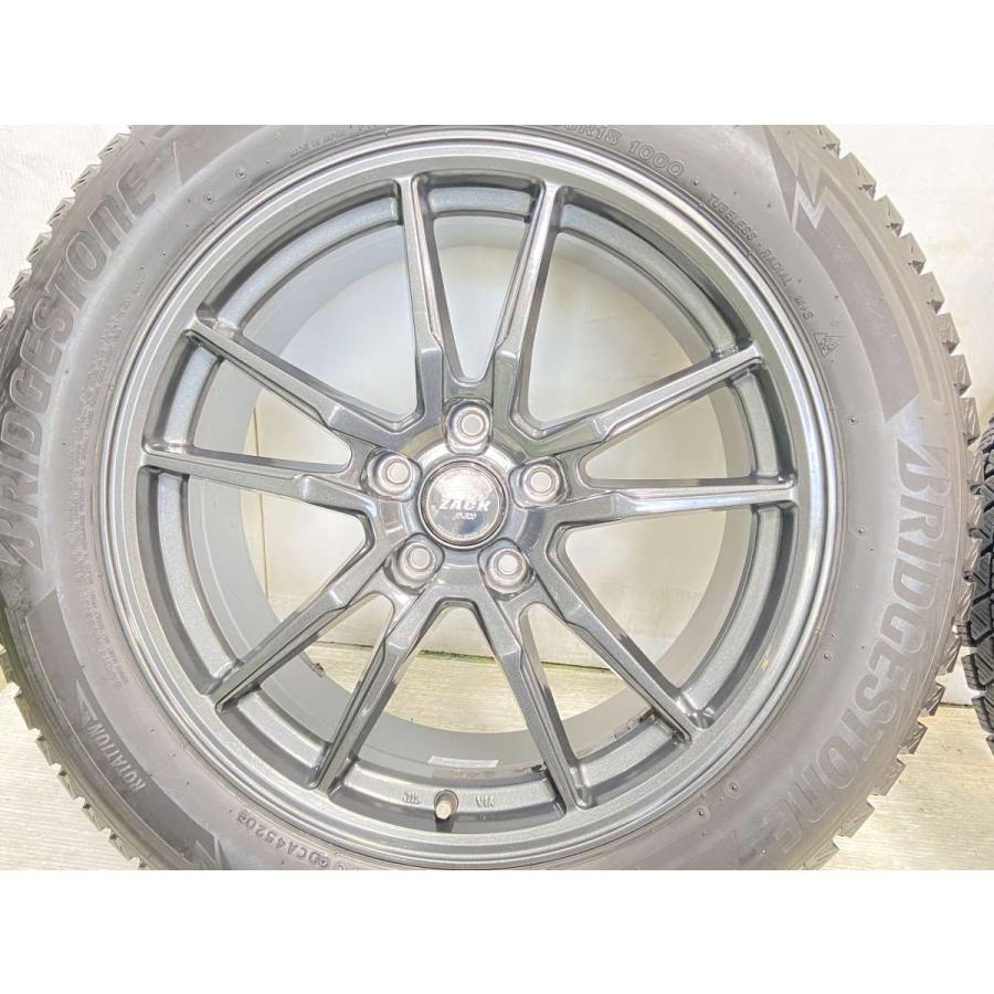 中古タイヤ スタッドレスタイヤ ホイールセット 4本セット 235/55R18  　 ZACK JP520 18x8.0 40 114.3-5穴 ブリヂストン ブリザック DM-V3｜aing｜06