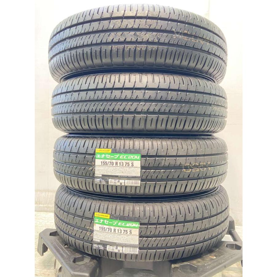 2024年製】夏タイヤ 155/70R13 75S DUNLOP スチールホイール付き 4本セット 2024年製】夏タイヤ 155/70R13 75S DUNLOP スチールホイール付き 4本セット