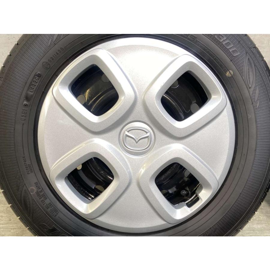 ②【4本22,000円】送料込 社外ホイール ダンロップ 145/80R13 DUNLOP（ダンロップ） 中古タイヤ サマータイヤ ホイールセット 4本