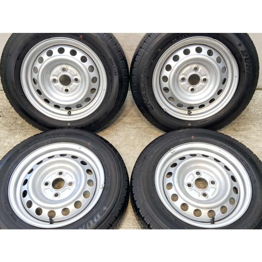 T-21.155/80R14 タイヤホイール4本セット ダンロップ DUNLOP（ダンロップ） 中古タイヤ サマータイヤ ホイールセット 4本