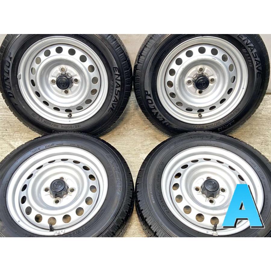 DUNLOP 中古タイヤ サマータイヤ ホイールセット 4本セット 155/80R14
