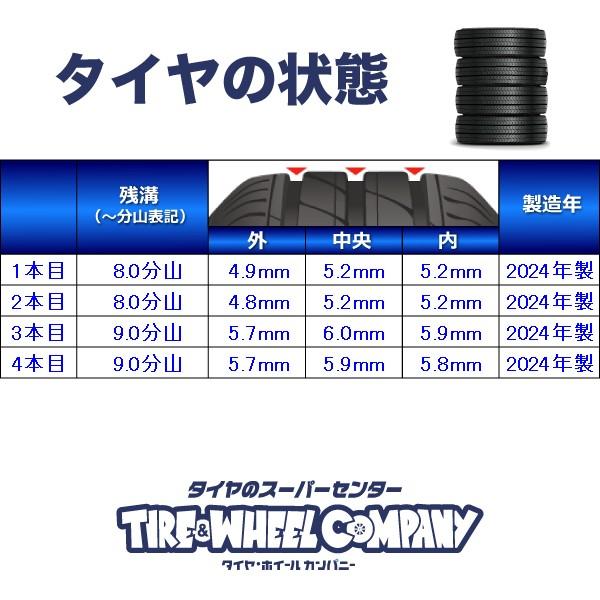 中古タイヤ サマータイヤ 4本セット  205/65R16  ダンロップ エナセーブ EC350+の画像