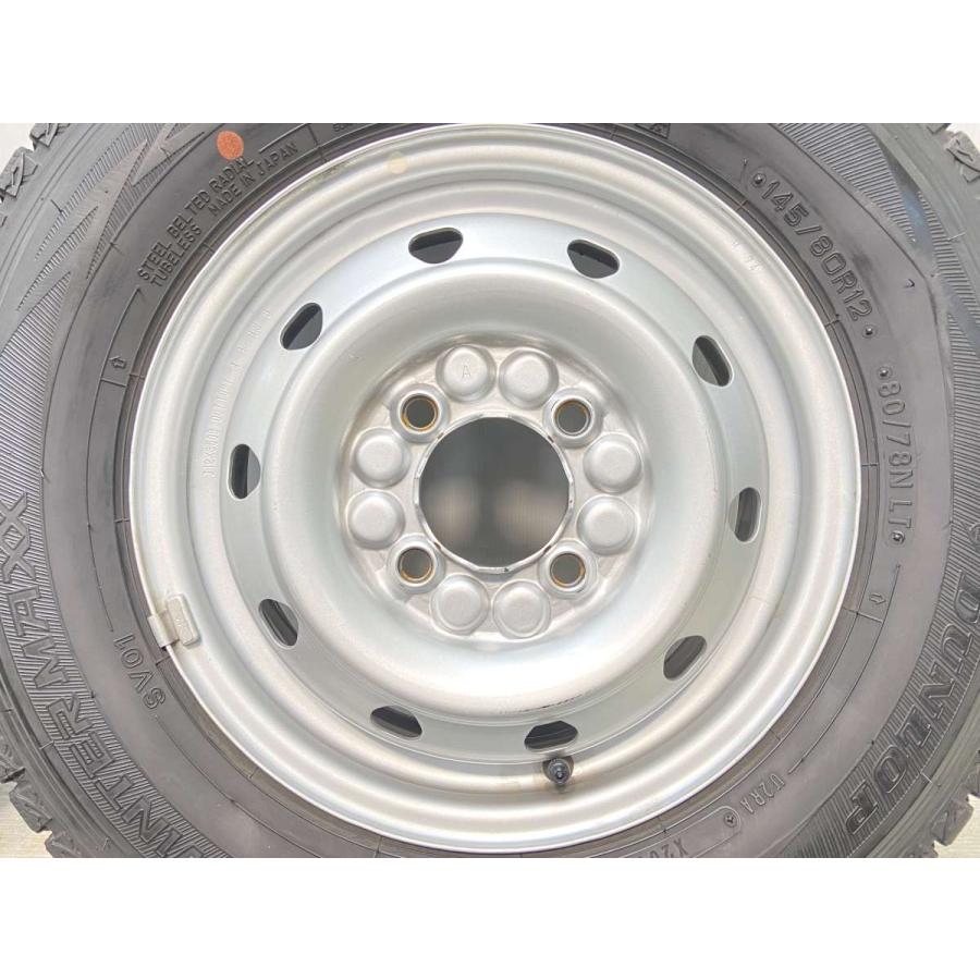 中古タイヤ スタッドレスタイヤ ホイールセット 4本セット 145/80R12 80/78LT 　  12x3.5  100-4穴 ダンロップ ウィンターマックス SV01｜aingshop｜05