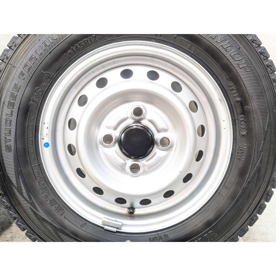 スタッドレスタイヤ ダンロップ　12インチ 4本セット　中古 DUNLOP（ダンロップ） 中古タイヤ スタッドレスタイヤ ホイールセット