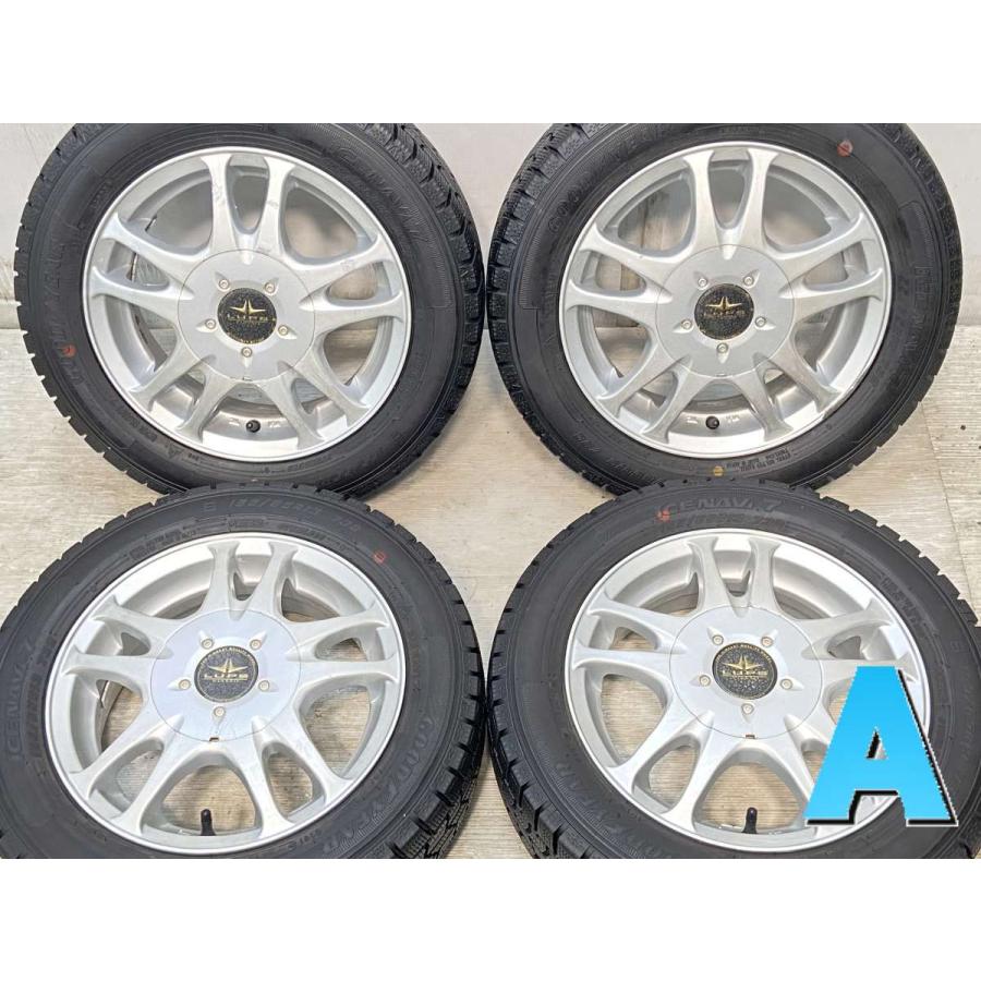 中古】スタッドレスタイヤ&アルミ4本セット 155/65R13
