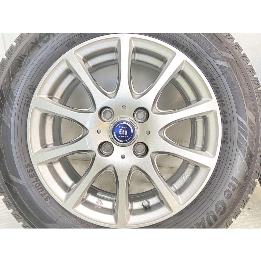 中古タイヤ スタッドレスタイヤ ホイールセット 4本セット 175/70R14  　 LA STRADA 14x5.5 40 100-4穴 ヨコハマ アイスガード iG60｜aingshop｜06