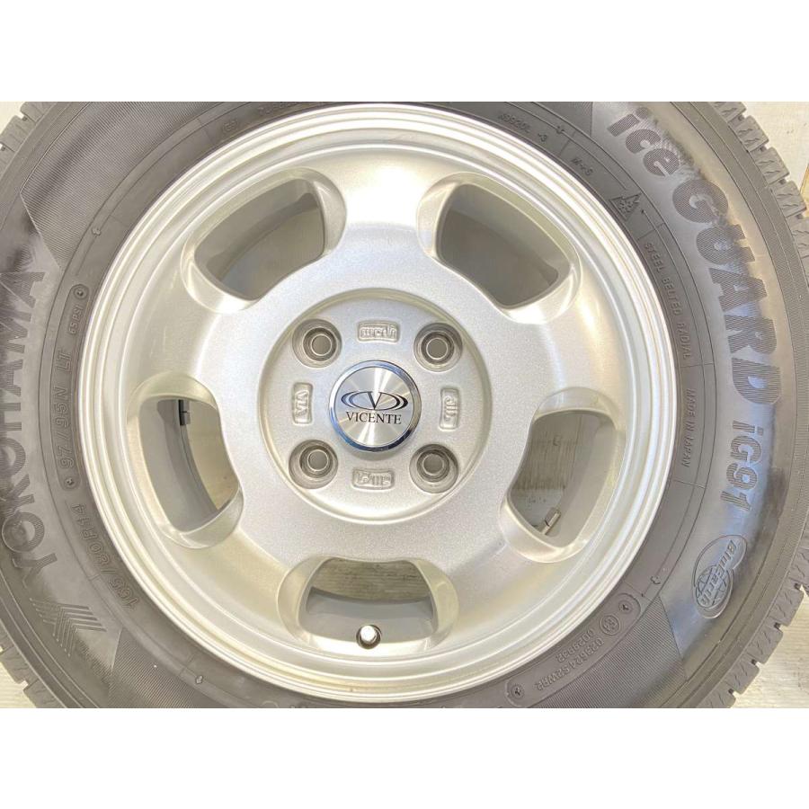 中古タイヤ スタッドレスタイヤ ホイールセット 4本セット 165/80R14 97/95LT 　 VICENTE 14x5.0 42 114.3-4穴 ヨコハマ アイスガード iG91｜aingshop｜06