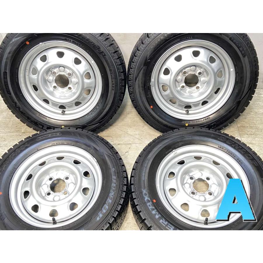 185/70R14 ホイール付スタッドレスタイヤ 美品 8分山 ダンロップ