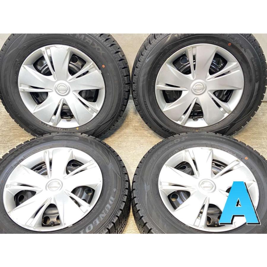 美品　スタッドレスタイヤ４本セット スタッドレス185/70R14 4穴 アルミホイールセット DUNLOP 中古タイヤ
